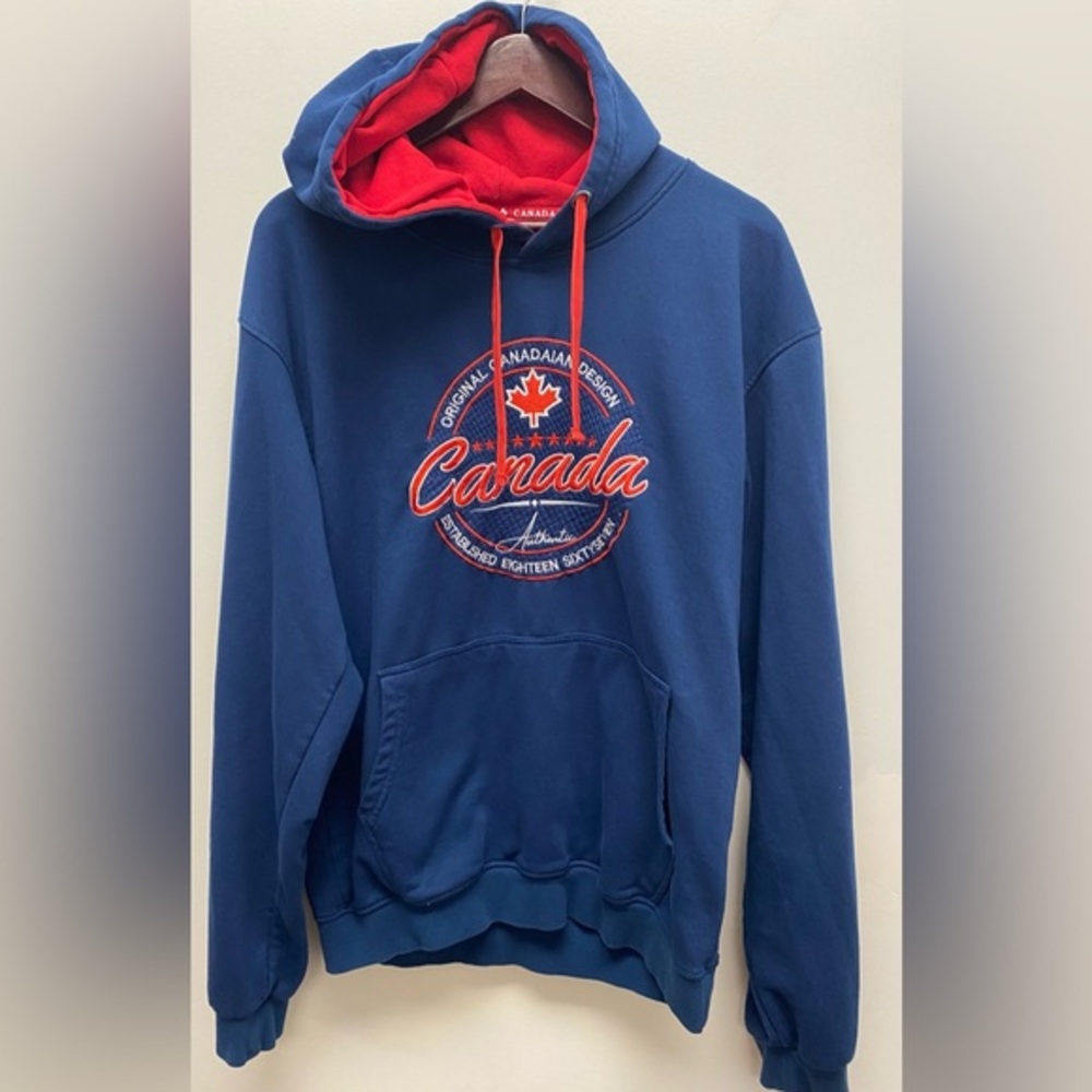 4 for $25 ❤️ Canada Navy Hoodie, Red Lining Size 1x